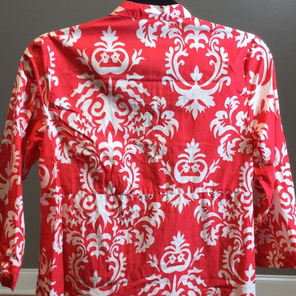 XS Merona coral pink damask print swimsuit cover up - Picture 6 of 16